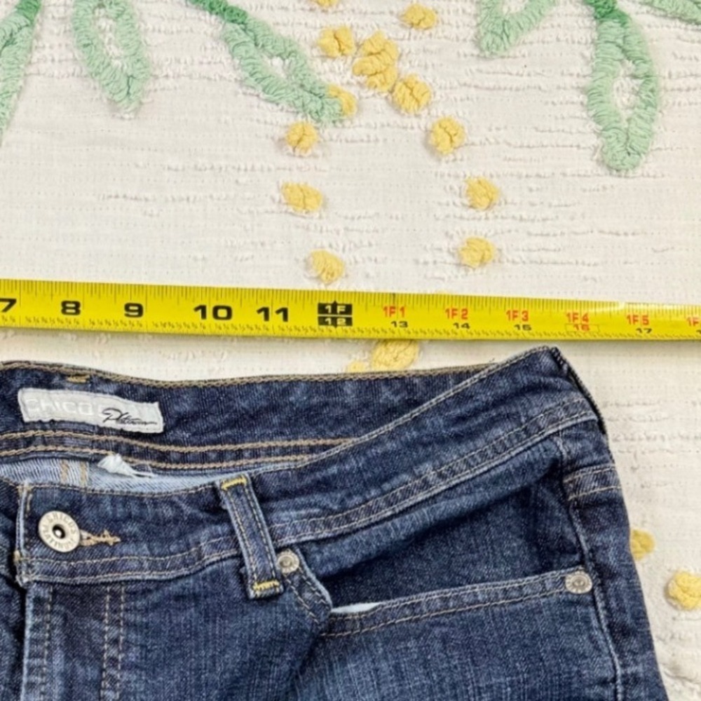 Chico's Platinum Denim Bootcut Jeans Dark Wash women Stylish Pockets Comfort L - Picture 5 of 9